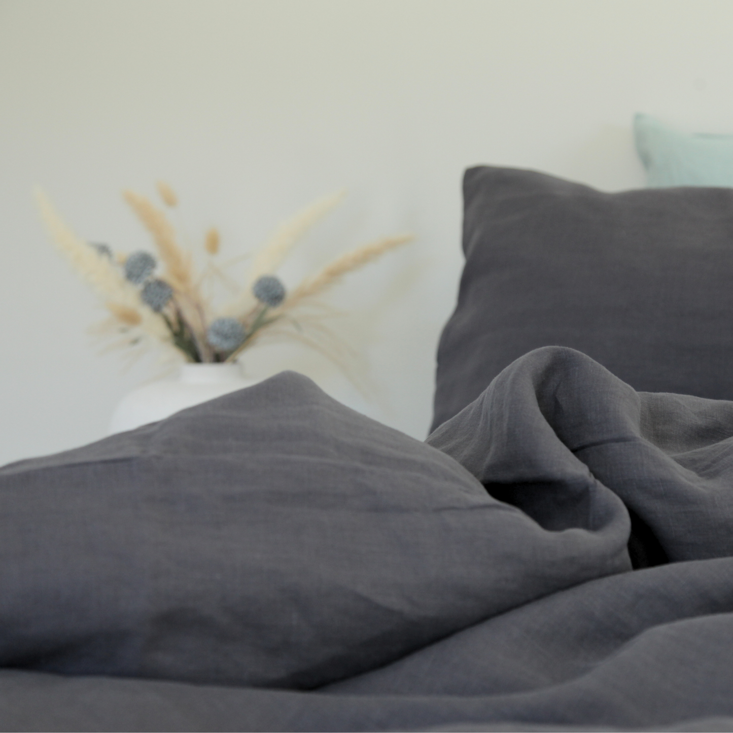 Pure Linen Duvet Cover Set – Charcoal